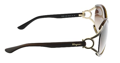 Salvatore Ferragamo Oval Sunglasses SF600S 220 Brown/Gold 61mm 6004