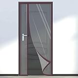 磁気昆虫スクリーンドア 防水防虫バリア テラス&寝室用 冬用断熱材 調節可能 90x205cm フック付き簡単取り付け 左右開き