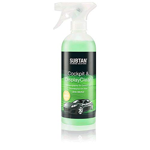 SUBTAN Cockpit & DisplayClean Reiniger Spray 500 ml für die Reinigung von Cockpit, Touchscreen und Armaturenbrett im Auto - der ideale Auto Innenraum Reiniger