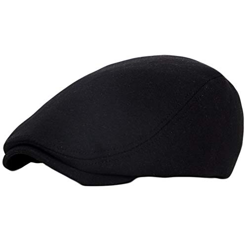Fablcrew Chapeau Coton/Bérets Coton Casquette Hommes et Femmes Chapeau Décontracté Rétro 25.5 * 17cm Noir 1 Pcs Cover