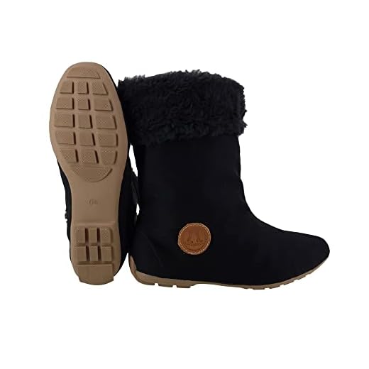Bota Feminina com Pelo Neve Lã 100% Pelo Dentro Inverno Rasteira LB101 Cor:2-Preto-Marrom;Tamanho:39