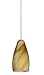 Besa Lighting 1XC-7198HN-LED-SN 1X6W Led Lightsource Karli Pendant with Honey Glass, Satin Nickel Finish