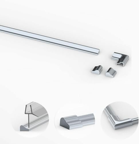Boromal 95cm Schwallschutzprofil für Dusche Schwallleiste Alu Schwallschutzleiste für Duschen Alu