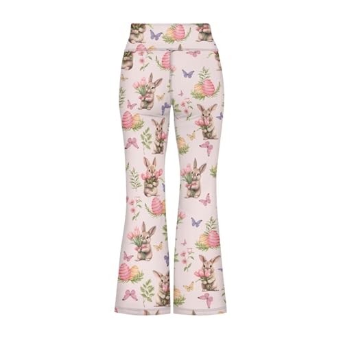 Easter Flare Pants for Girls 5-14 Years Wide Leg Long Bell Bottoms Kids School Workout Yoga Leggings Bootcut2