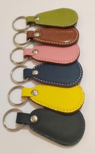 Image of Pu Leather Keychain | Universal Fob |Key Chain For Home, Office, Car & Bike |Heavy Duty Men And Women (Set Of 6Multicolor)