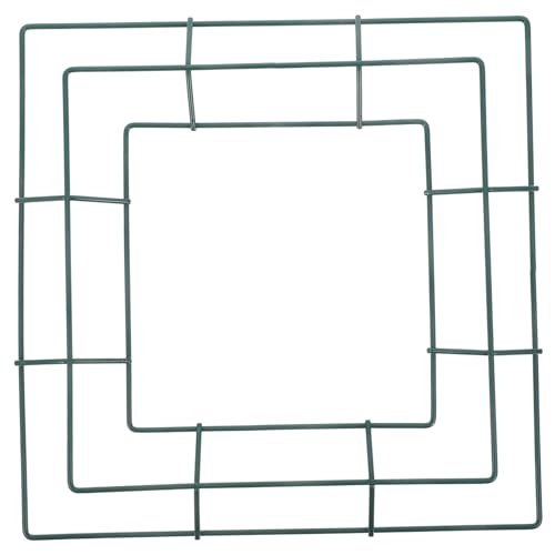 PRETYZOOM Square Metal Wreath Frame Iron DIY Wreath Support for Floral Crafts for Seasonal Decor and Handmade Projects Easy to Clean and