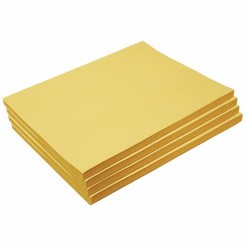 Colorations 9 x 12 Mediumweight Yellow Construction Paper - 200 Sheets Bulk Pack Art Paper Arts and Crafts School Supplies Drawing Coloring Painting 3D Art Paper