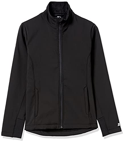 Starter Women\'s Standard Soft Shell Jacket, Black, Small