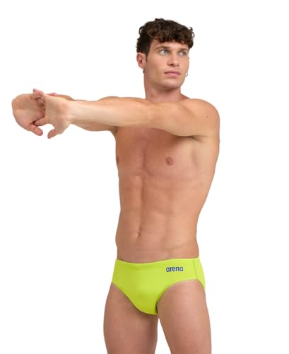 Image of Arena Men's Team Solid Swim Brief MaxLife Athletic Swimwear Professional Swimsuit Bathing Suit