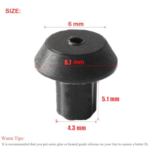 Pack of 16 WB2K101 Rubber Feet Gas Range Stovetop Grate Feet Replacement Compatible with G-E Ken-More, 𝟯/𝟭𝟲" 𝗛𝗼𝗹𝗲 Gas Stove Top Cooktop Burner Grates Replaces WB02T10461 AP2622260 PS241358