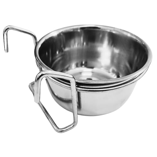 Chalesco Comedouro Suporte Simples 300 ml para Pássaros Aço Inoxidável