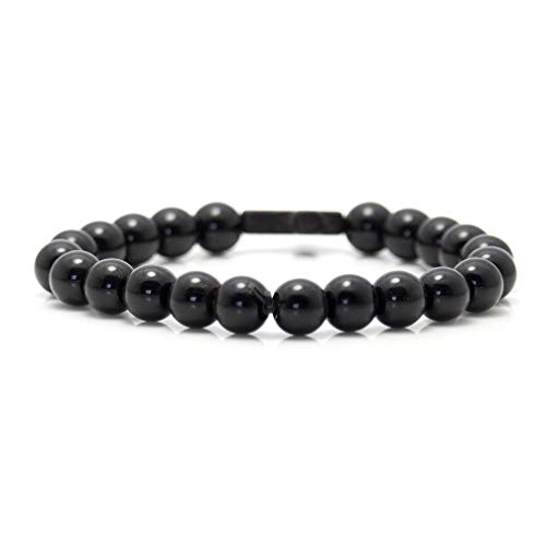 Image of Xusamss Fashion Religious Cross Bracelet 8mm Tiger Eye Turquoise Beads Elastic Bracelet,7 1 /2 wrist