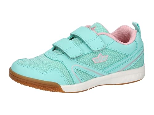 Lico Unisex Kinder Boulder V Hallenturnschuhe, Türkis Rosa, 35...