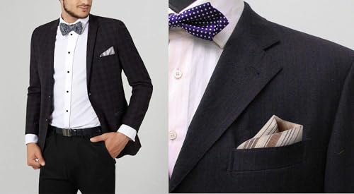 Ohuhu Handkerchiefs for Men, 12PCS 100% Cotton Classic Pocket Squares Set, Gift