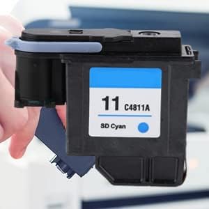 Print Head,Natural Colors Print Head Smooth Printing No Paper Jam Printhead for HP 500 510 800 Series(Blue C4811A)