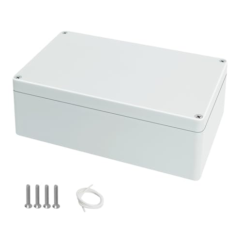 Image of Junction Box Waterproof Plastic Project Box IP65 Plastic Project Box Electrical Box Enclosure Gray White 7.87 inchx 4.72 inchx 2.95 inch(200x120x75mm)