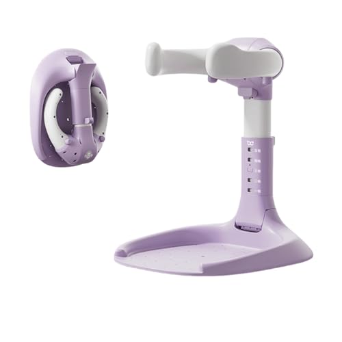 Youluck幼児や小さなお子様の入浴、赤ちゃんの立ち入浴用アーティファクト、調節可能なベビーバススタンド、折りたたみ式で設置不要の浴槽テーブル(プラスチック)【並行輸入品】 (パープル,プラスチック)