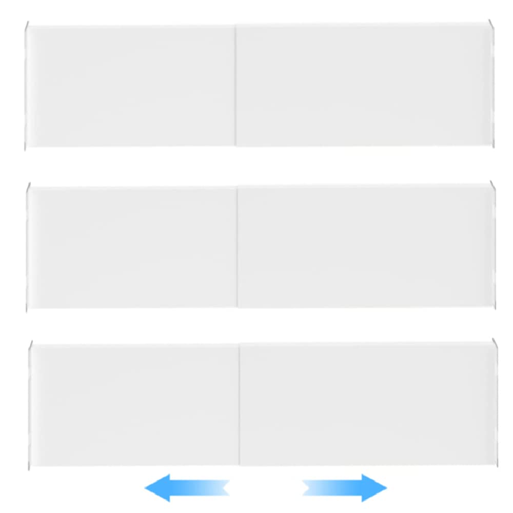 MIYUPTC Adjustable Closet Storage Shelves, Expandable Wardrobe Shelves Organizer System with Sticker for Kitchen, Cupboard, Wardrobe, Under Sink and Bathroom 3 Pack (L:16.9'' to 31.5