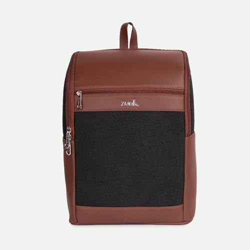 Image of ZOUK Amalia Unisex Vegan Leather Laptop Backpack (Large) | Stylish Office & Travel Backpack for Men & Women | Fits 15-inch Laptop |