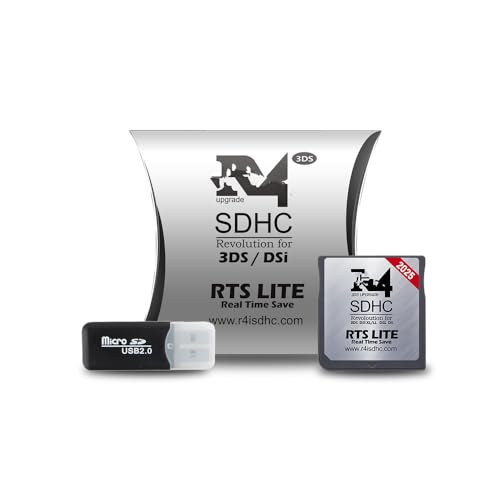 Adecuado para 3DS DSL XL/LL 2025 R-4 SDHC adaptador portátil tarjeta de juego de tarjetas de memoria digital tarjeta flash (plata)