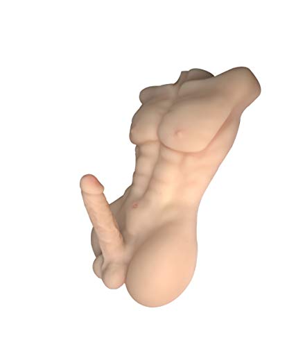 Men's Torso Penis Dolls Safe & Durable Medical Grade Silicone Solidity Dolls Female Masturbation Toys Lifelike Men's Torso 7.1 Inch Penis Sex Toys Sex Doll for Women-Gay(Flesh Male, 20.8 x 13 x 6) - Thumbnail 2