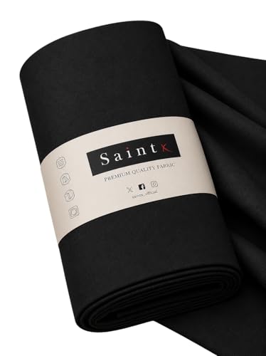 SaintX Men's Unstitched Premium Trouser Fabric Black 1.3m - Image 2