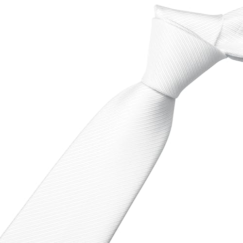 Image of KOOELLE Men's Ties Solid Pure Color Plain Neckties Formal Black Ties For Men