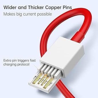 Image of Original 65W SuperVooc USB to Type C Fast Charging Cable for Realme XT | XT 730G | X2 | C12 | Oppo Reno 6 | 5 | Reno 4 Pro 5G Realme Narzo 20A | 6 | 7 | 7 Pro (Only Cable) (VIP-134)