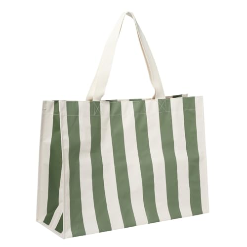 Sunnylife Carryall Beach Bag | The Vacay Olive Stripe