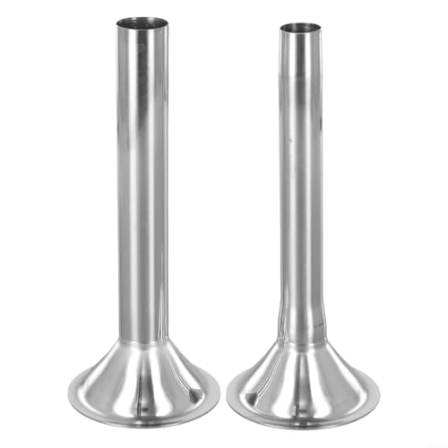 Relleno eficiente con tubos para hacer salchichas de acero inoxidable, incluye dos tamaños para mayor versatilidad