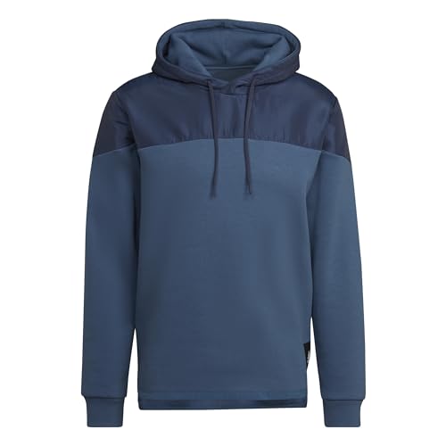 adidas Men's Fleece WVN Hoodie, Wonder Steel, Large at Amazon