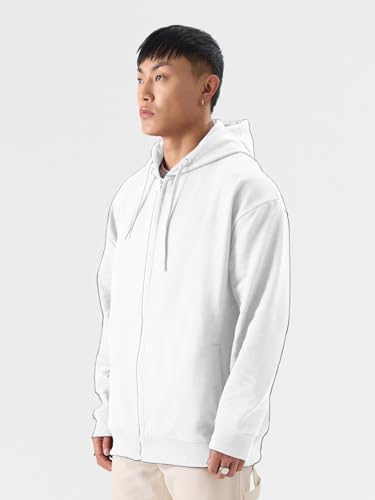 Image of LAZYCHUNKS Men's Zipper Hooded Sweatshirt | Premium Full Sleeve Hoodie Jacket with Front Zip & Pockets | Stylish Winter Wear, Warm Casual Sportswear for Men