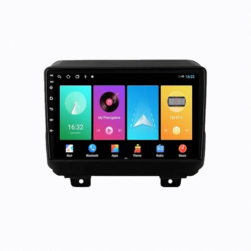 Radio de coche 2 DIN para Jeep Wrangler JL 2018 con Carplay inalámbrico y GPS 2G+32G