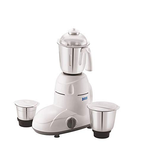 BOSS Nova Mixer Grinder, 500W, 3 Jars (White)