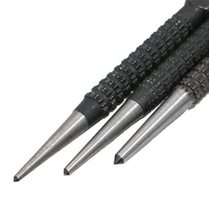 3 Pcs High Carbon Steel Anti-Skid Center Punch Automatic Center Hole Punch Punching Kit DIY Marking Tool Marking Hole 10cm Long Drilling Tool