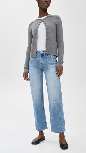 Image of PISTOLA - Lexi Mid Rise, Signature Bowed Straight Jeans - Light Denim Jeans