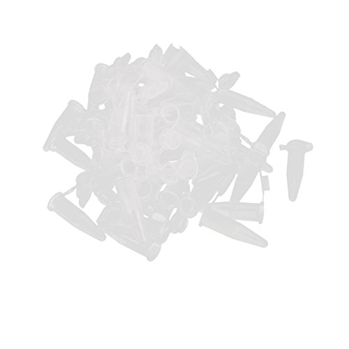 Aexit 50Pcs 1.5ml Glassware & Labware Plastic Clear EP Tube Centrifuge Tubes for Laboratory Cylinders w Graduated
