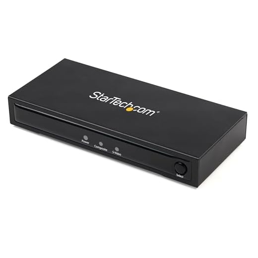 StarTech.com S-Video or Composite to HDMI Converter with Audio - 720p - NTSC & PAL - Analog to HDMI Upscaler - Mac & Windows (VID2HDCON2)