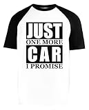Mejor calidad Just One More Car I Promise Unisex Blanca De Béisbol Camiseta Hombre Mujer Mangas Cortas Baseball T-Shirt L