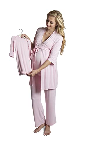 Image of 5 Piece Maternity and Nursing PJ Pant Set for Mom and Baby