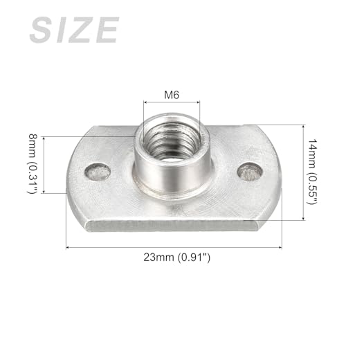 METALLIXITY Punktschweißmuttern (M6) 25 Stück, Karbonstahl-Doppellaschen-Befestigungsmutter - für den Bau von Industrieanlagen