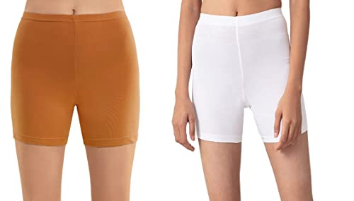 Image of OM SAI LATEST CREATION Poly Spandex Women's Sport Shorts for Regular Fit | Sport Shorts for Workout, Yoga, Running, Exercise, Cycling, Gym Wear for Casual Day (Pack of 2)
