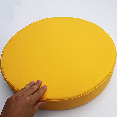 Coussin de chaise tatami jaune MSM imperméable rond 40cm pour repas