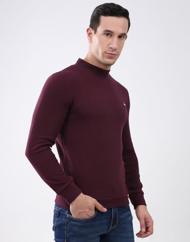 Image of Monte Carlo Mens Regular Fit Full Sleeve Solid T Neck Winter Tshirt (Pack of 1)
