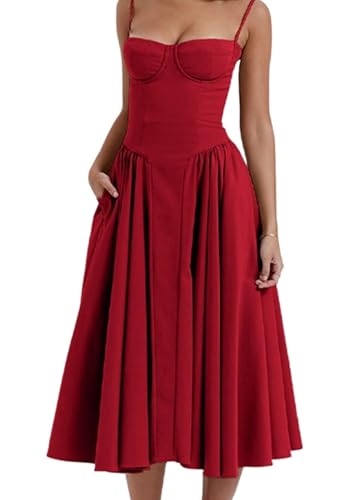 Image of Y2k Dress Dress for Women Slip Dress Corset Dress Maxi Dress Drop Waist Dress Women Casual Dresses Vacation Dress