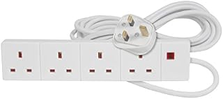 Mercury | 4 Gang Extension Lead | 3.0m, White
