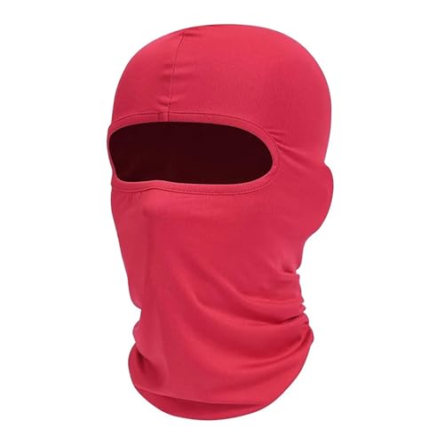 WAWPU 2 pasamontañas for Hombre, máscara Facial Completa, pasamontañas Negro, cubrecuello, máscara Facial for Motocicleta, Resistente al Viento.(Rose)