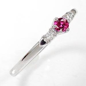 【alma(アルマ)】★正規品★アルマ ルビー ハートリング 10金イエローゴールド 指輪 誕生石 ピンキーリング 13号 【131003w21】