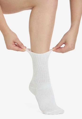 Comfort Choice Women's Plus Size 6-Pack Rib Knit Socks2