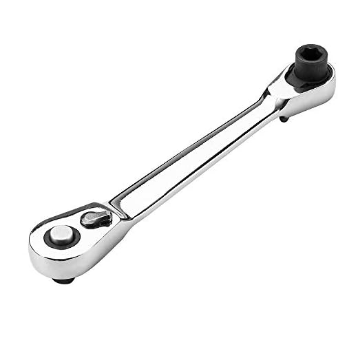 Mini Ratchet Wrench 1/4 Inch Drive Socket and Screwdriver Bit Driver Quick Release Ratchet Wrench Dual-use Spanner Multifunctional Hand Tools